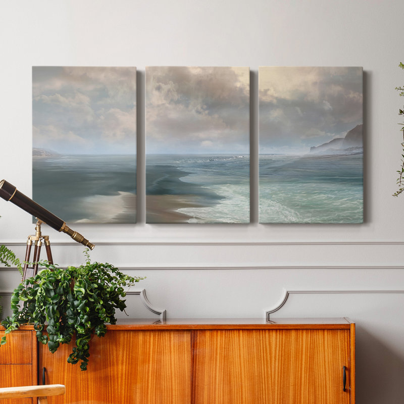 Rush Tides - Ensemble de 3 reproductions sur toiles tendues, H 60 po x l 120 po x P 1 po