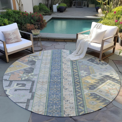 Tapis intérieur / extérieur gris lavable Solara 