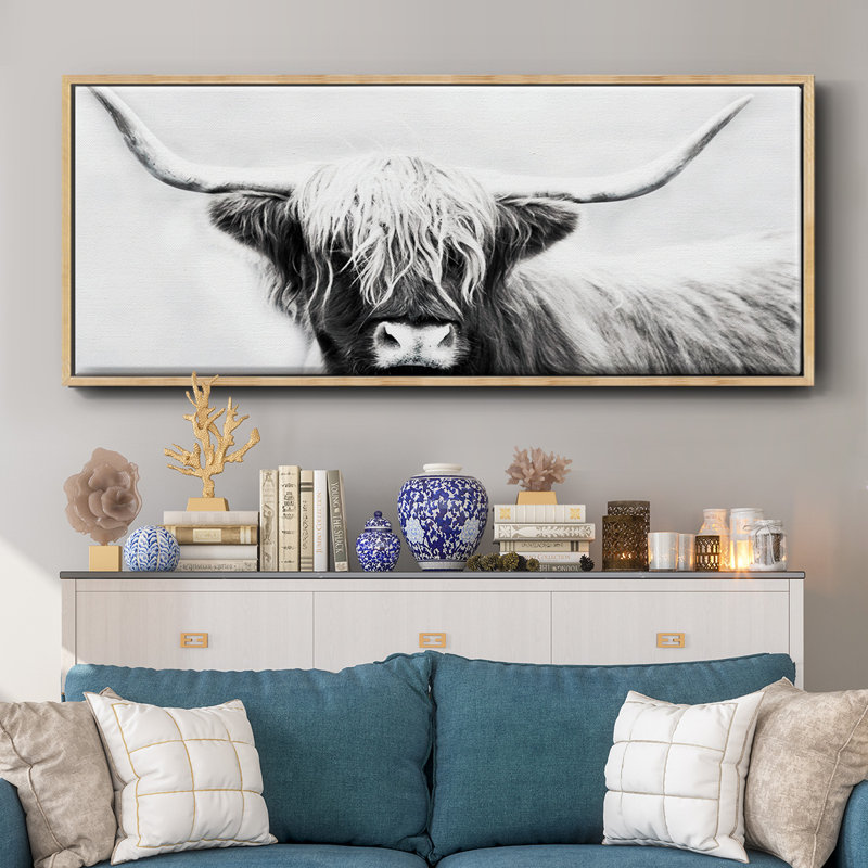 Highland Longhorn - toile encadrée