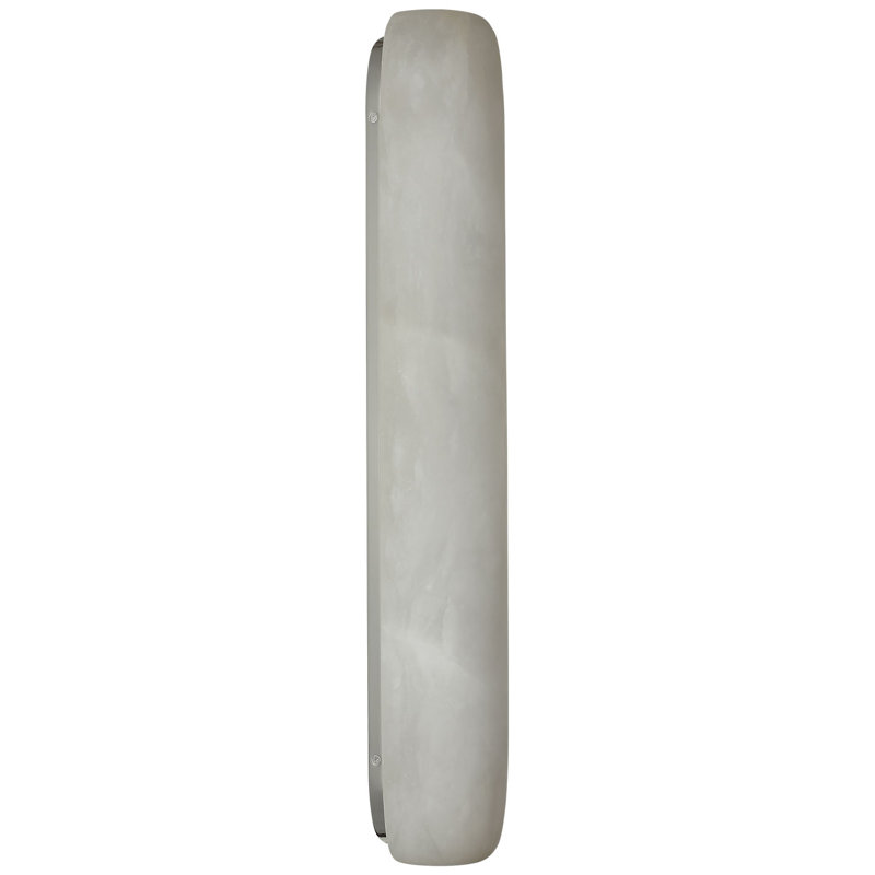 Kelly Wearstler Formosa 26" Linear Sconce, Alabaster/Polished Nickel, 1600 W, 25.75" H x 4.75" W x 3.25" D