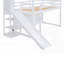 Lit mezzanine simple en bois avec glissade, tablettes de rangement et amp; Léger - aucun sommier requis, robuste et amp; Élégant-1090321176