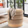 18'' Wide Round Upholstered Pouf Ottoman