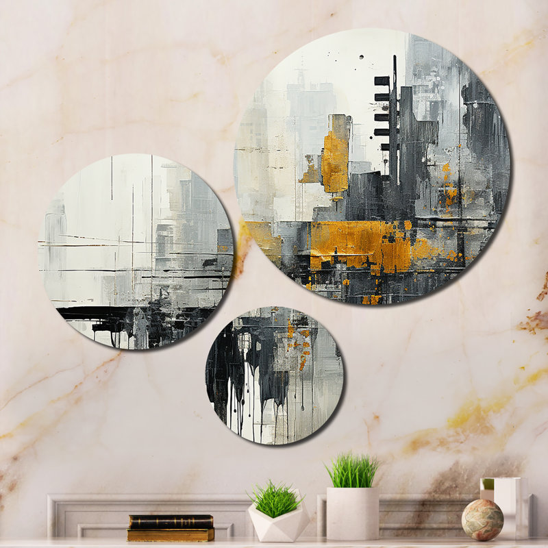 Ensemble de salon Abstract Cityscape III - Abstract Collages