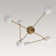 6 - Light Sputnik Glass Globe Linear Semi Flush Mount