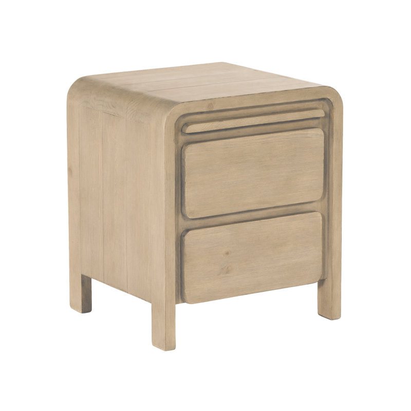 Ola 2-Drawer Nightstand, Brown