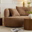 Canapé couleur camel avec coussins amovibles, tissu durable, structure en bois massif-1694091095