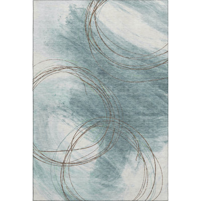 Premium Machine Washable Mayfield AMF2396 Abstract Rug