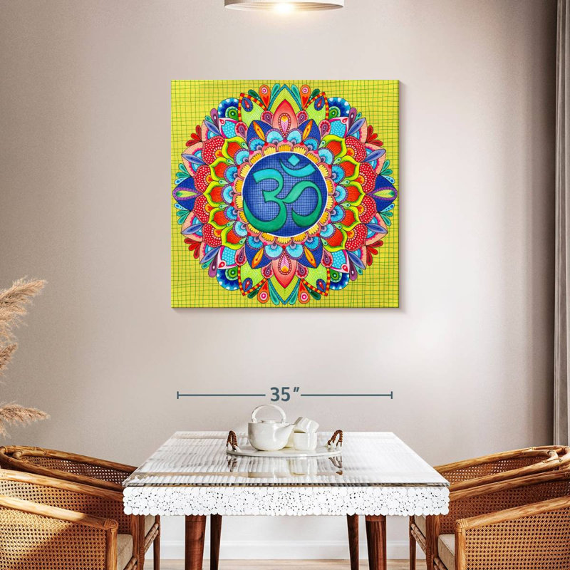 Om Mandala, 36" H x 36" W