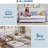 Twin Daybed – Purple, Trundle, Metal Frame-1428795376