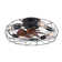 Hadiah 7 - Blade Flush Mount Ceiling Fan with Remote Control and Light Kit Included