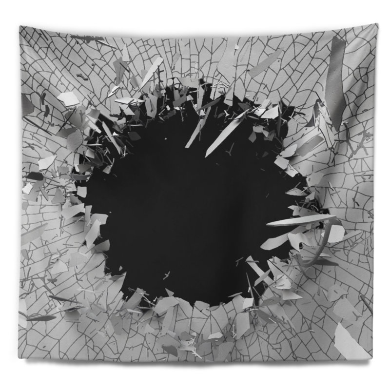 Tapisserie de conception murale abstraite abstraite abstraite en 3d, H 32 po x l 39 po