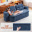 Canapé-lit moderne avec 2 coussins, canapé-lit en velours côtelé rembourré de mousse, aucun assemblage requis, coussin de canapé convertible se déplie en courtepointe, matelas pliant pour le salon, salle de jeux-821208350