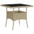 vidaXL Outdoor Dining Table Garden Porch Patio Table with Glass Top PE Rattan-1631947266