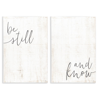 Traduction libre «Be Still And Know Calligraphy»