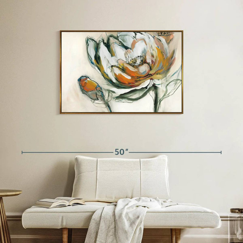 Bloomed, 37" X 25", Floating Frame Gold