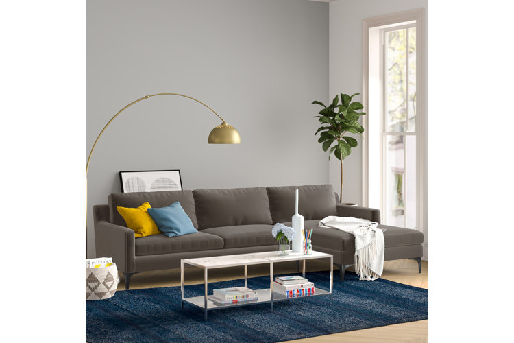 Jasper 119" Wide Velvet Sofa & Chaise