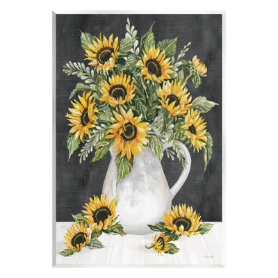 Art champêtre sur bois, "Country Sunflowers" par Cindy Jacobs