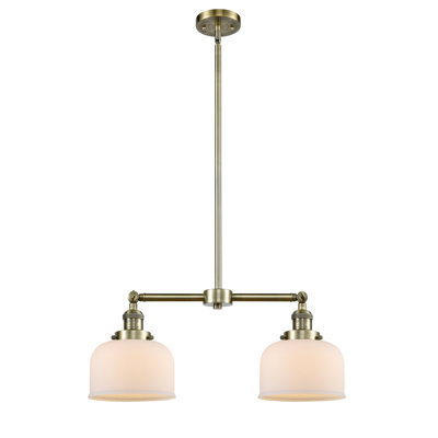 Grand pavillon cloche de 8 po à 2 lumières de 21 po