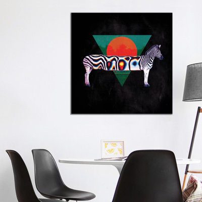 Zebra, Square by Ali Gulec - Wrapped Canvas Print