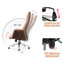 Chaise de bureau LightGray + DarkGray + réglable en cuir véritable argenté + similicuir + alliage d'aluminium-108647266