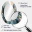 Transcendent Reality III - Miroir mural ovale moderne bleu-113801484