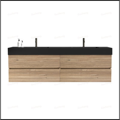 36Inch Wall Mounted Bathroom Vanity With Engineered Quartz Sink