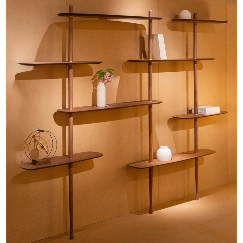 Axis 3 Shelving System, Walnut, 83.5'' H X 106.3'' W X 11.8'' D