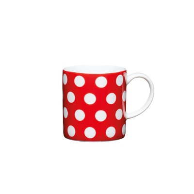 KitchenCraft 80ml Porcelain Red Polka Dot Espresso Cups