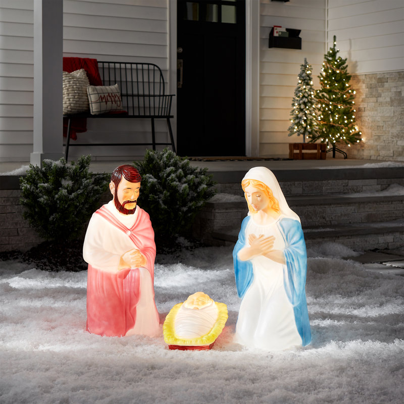 3 pièces Crèche de Noël rétro