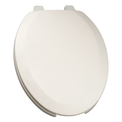 Siège de toilette allongé ouvert à l’avant en bois moulé deluxe