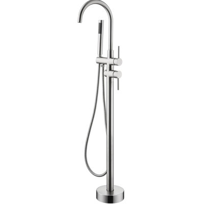 Tub Faucet With Handheld Shower And Water Temperature Indicator Freestanding Filler Aerator