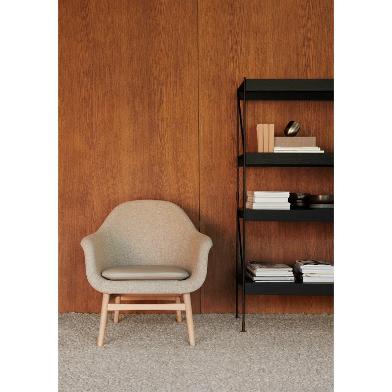 Harbour Armchair, Bouclé 02 Acrylic, Walnut