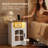 Farmhouse Nightstand with Color-Changing LED & 20W Fast Charging, Glass Door Bedside Table with Open Shelf, Night Stand for Bedroom or Living Room-493395324-493395314