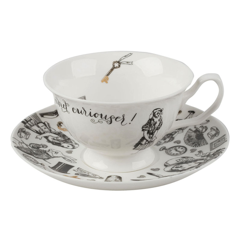 Alice In Wonderland Ceramic Teacup and Saucer, 1