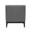 Fauteuil d'appoint en cuir fleur foncé gris foncé avec structure en bois massif et coussin en mousse haute densité-134651197