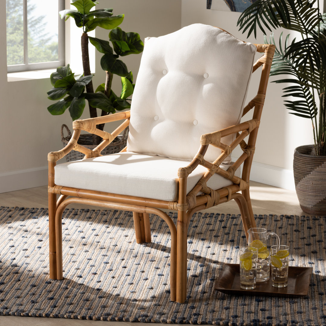 Yedinak 24.8" W Rattan Armchair Beachcrest Home™