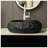 Luna 18'' Dark Gray Vessel Sink, Irregular Oval Resin Bathroom Sink with Artistic Stone Pattern, Modern Above-Counter Basin, Faucet Not Included