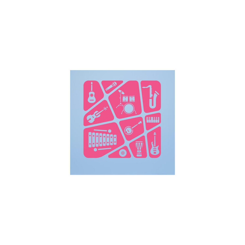 Entertainment Wall Decal, Pink