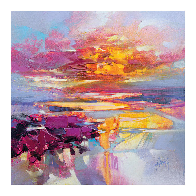 Uist Causeways 2 - No Frame Print, Wrapped Canvas, No Mount, 60cm H x 60cm W