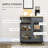 Rolling Kitchen Cart with 4-bottle Wine Rack-1412006474