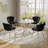 5-Piece Round Glass Dining Table Set-889471836-889471833