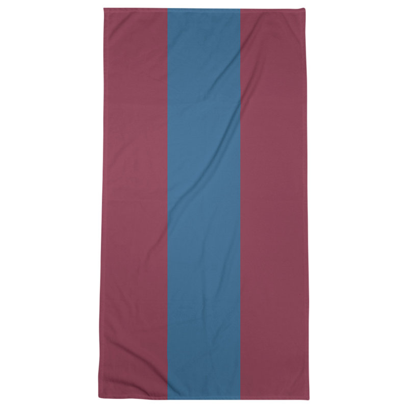 Columbus Lightweight Beach Towel, Microfiber, Burgundy/Blue/Burgundy
