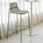 Chaise d'appoint verte à dossier bas (ensemble de 8)-1245208240-1245208241