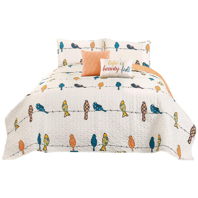 Rowley Birds Birds Throw, Multi, Queen