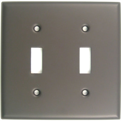 2 - Gang Toggle Light Switch Standard Wall Plate