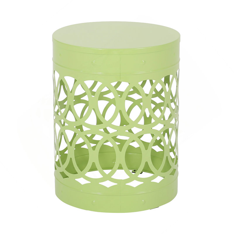 Metal End Table -Large, Green