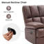 Batholo 43.3" Wide Manual Glider Upholstered Recliner-124005748
