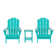 Moncrief 2 - Person Plastic Folding Adirondack Chair with Table