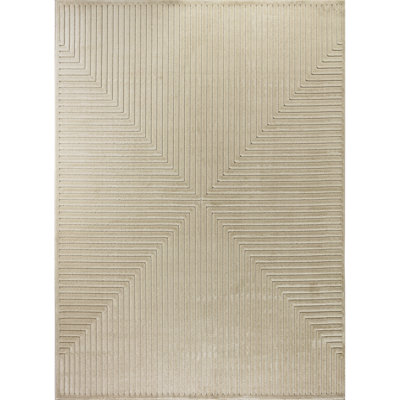 Ranota In- & Outdoor Scandi Modern Boho Beige Area Rug