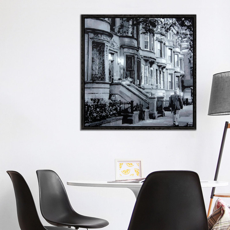 One Man by Marco Barberio - Gallery-Wrapped Canvas Giclée on Canvas, Black Floater Framed, 45.72 cm H x 45.72 cm W